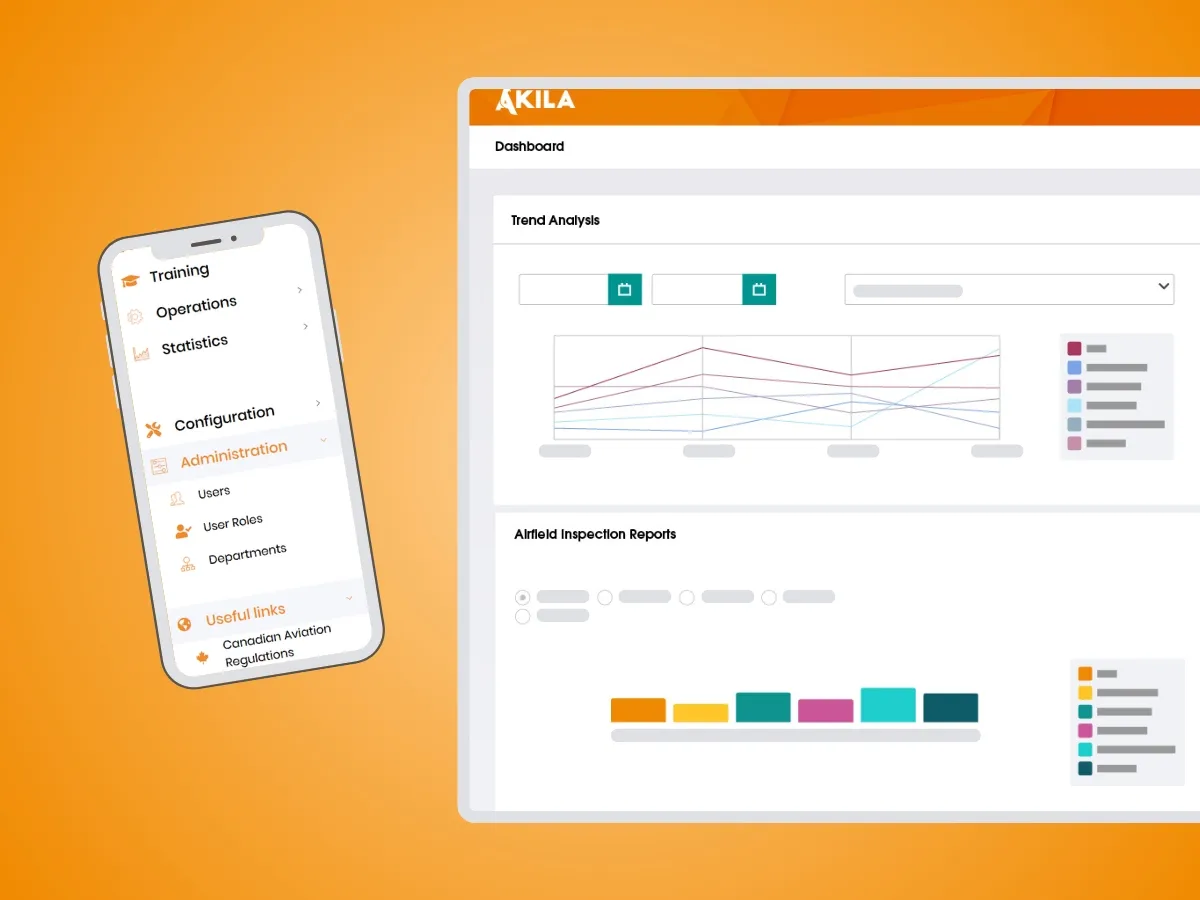 Akila Pro makes it easy for airports to manage SMS from desktop or mobile with a clear, modern interface.