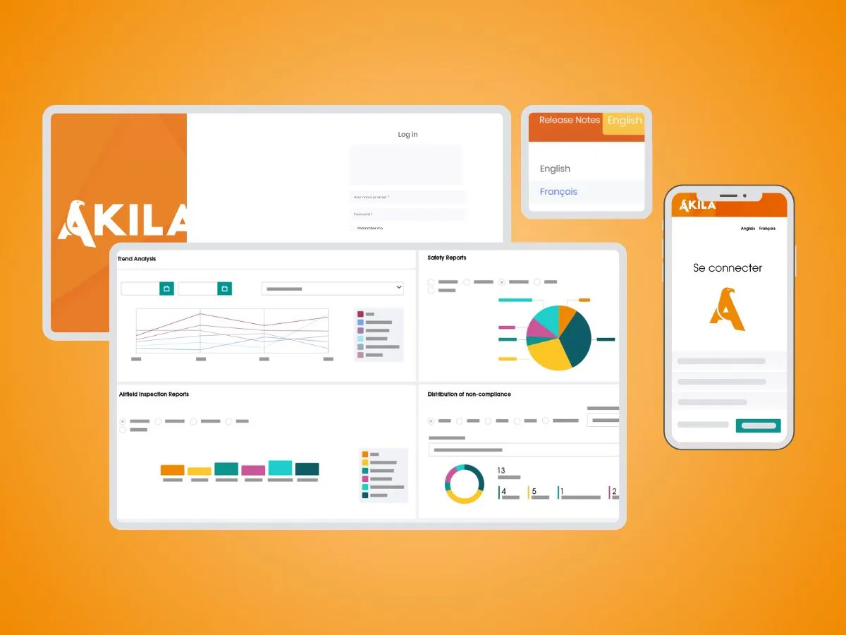 Akila Pro permet de gérer simplement le SGS des aéroports depuis un ordinateur ou un mobile grâce à une interface claire et moderne